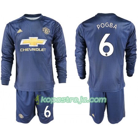 Billiga Fotbollströjor Manchester United POGBA 6 Barn Tredje tröja 2018/19 Långärmad